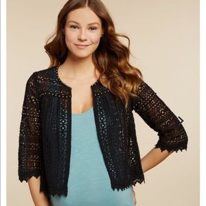 Jessica Simpson maternity lace cardigan